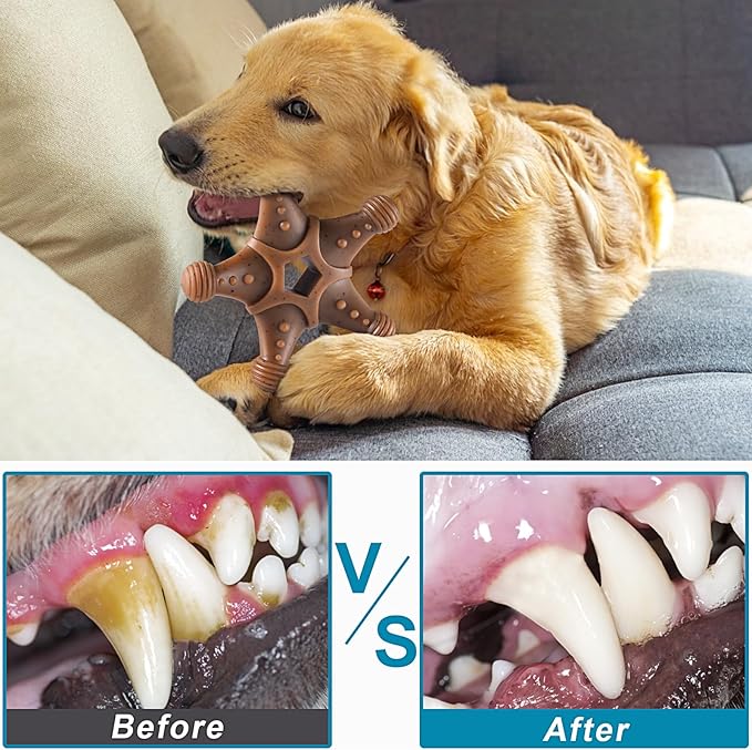 Dog Toys for Aggressive Chewers, Indestructible Toys for Large Dogs, Dog Chew Toys for Large Medium Small Breed, 3 Pack Super Chewer Toys with Tough Nylon, Gift for Dogs