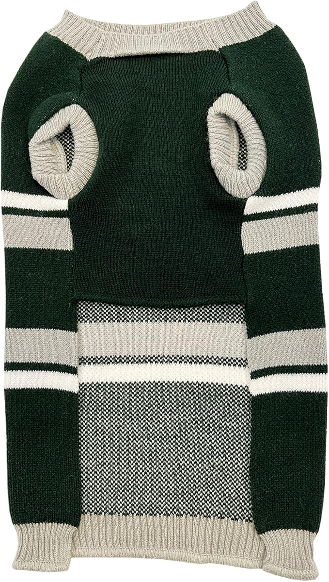Pets First NCAA Michigan State Spartans Dog Sweater, Size Extra Small. Warm and Cozy Knit Pet Sweater with NCAA Team Logo, Best Puppy Sweater for Large and Small Dogs, Team Color (MS-4179-XS)