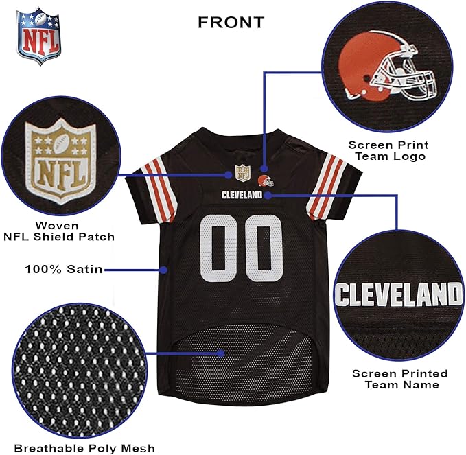 Pets First Cleveland Browns NFL Dog Jersey Extra Large