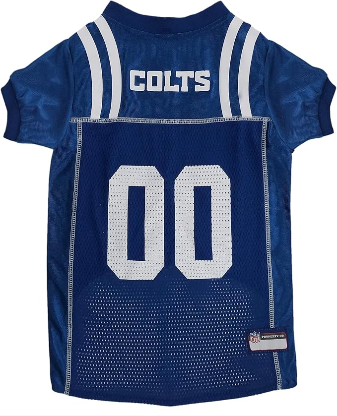 Pets First NFL Indianapolis Colts Dog Jersey, Size Large - Best Football Costume for Dogs & Cats - Licensed Shirt