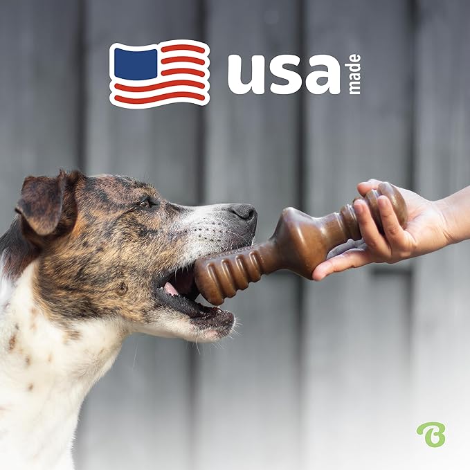 Benebone Zaggler Rolling Dog Chew Toy for Aggressive Chewers, Real Bacon, Made in USA, Small