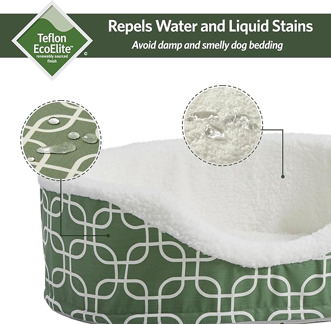 MidWest Homes for Pets Orthoperdic Egg-Crate Nesting Pet Bed w/Teflon Fabric Protector, XL Green