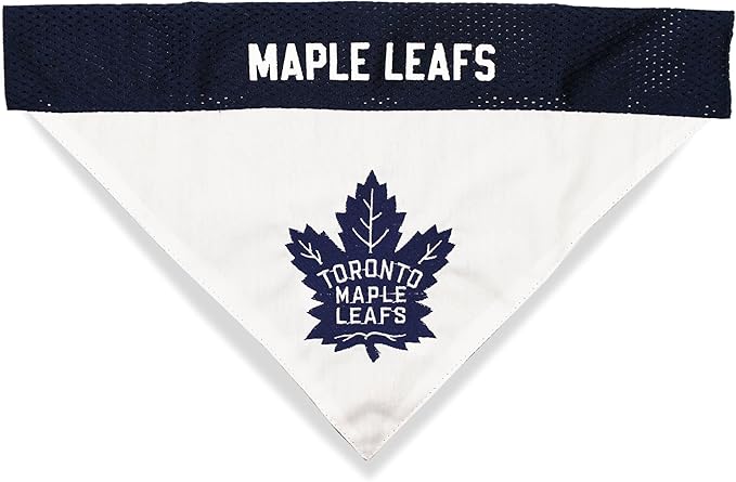NHL Toronto Maple Leafs Bandana for Dogs & Cats, Small/Medium. - Cute & Stylish Bandana! The Perfect Hockey Fan Scarf Bandana, Great for Birthdays Or Any Party!