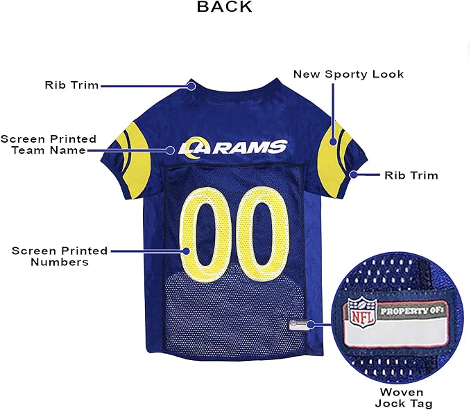 NFL LOS ANGELES RAMS DOG Jersey, X-Small