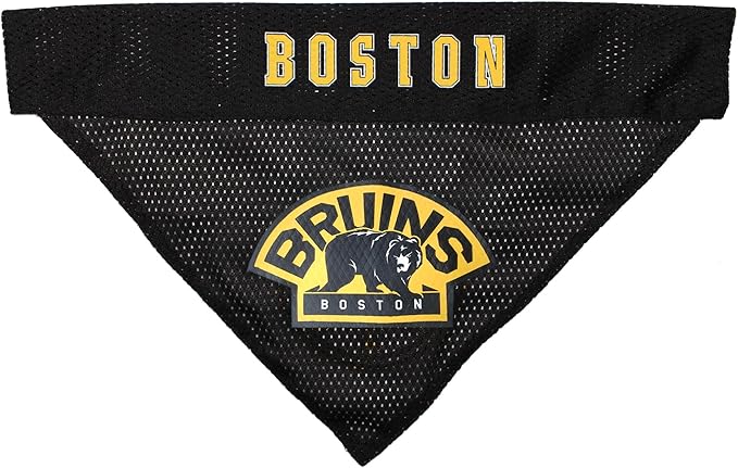 NHL Boston Bruins Bandana for Dogs & Cats, Large/X-Large. - Cute & Stylish Bandana! The Perfect Hockey Fan Scarf Bandana, Great for Birthdays Or Any Party!