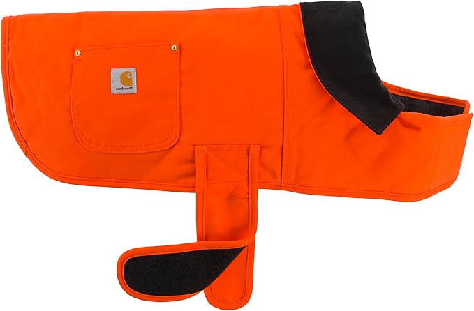 Carhartt Firm Duck Insulated Dog Chore Coat, Durable Weather Resistant Jacket for Cold and Windy Conditions, PFAS Free (Hunter Orange), Large