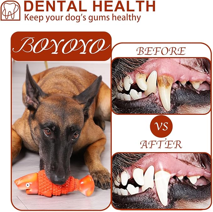 Indestructible Dog Toys for Aggressive Chewers Large Breeds, Durable Squeaky Toys for Super Chewers, Heavy Duty Tough Bone to Keep Them Busy, Interactive Dog Chew for Medium Breed
