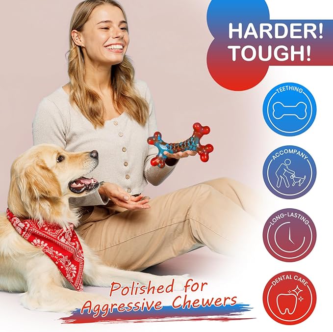 Tough Dog Chew Toys for Aggressive Chewers Small Medium Large Breed, Small Dog Toys for Aggressive Chewers, Indestructible Dog Toys for Small Dogs