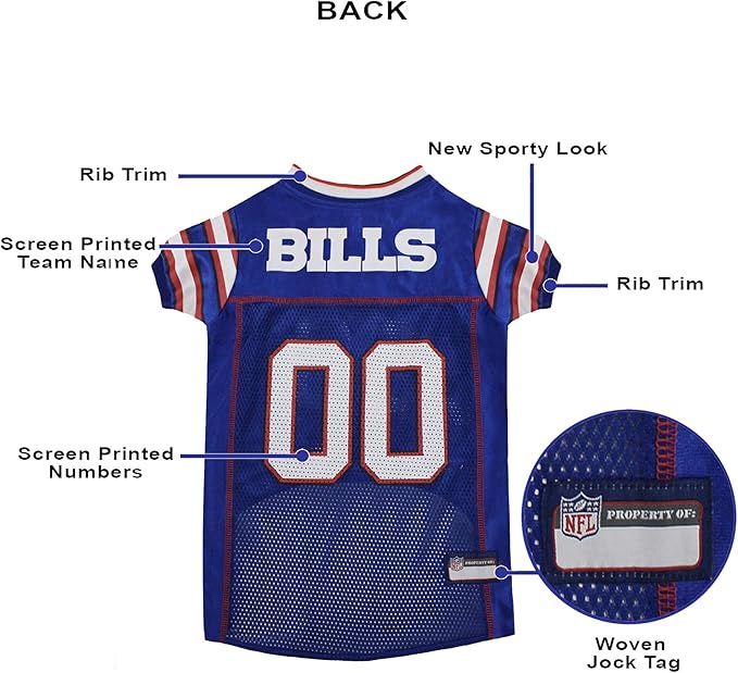 NFL BUFFALO BILLS DOG Jersey, Medium