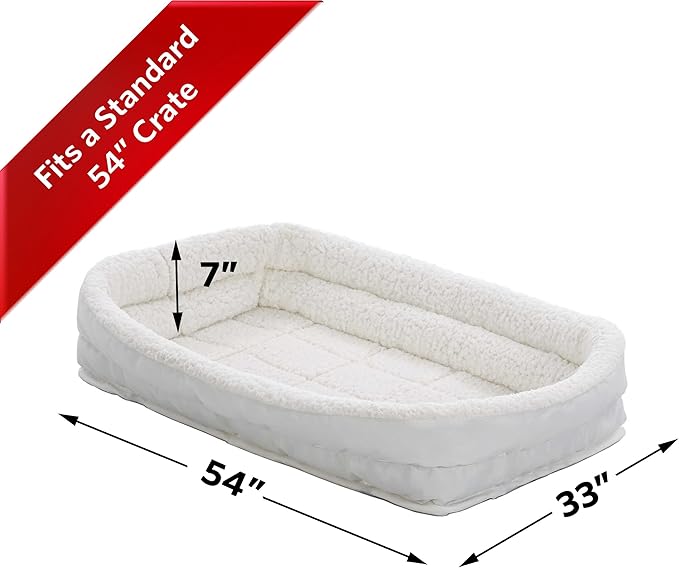 MidWest Homes for Pets Double Bolster Pet Bed | 54-Inch Dog Bed Ideal for Giant Dog Breeds & fits 54-Inch Long Dog Crates