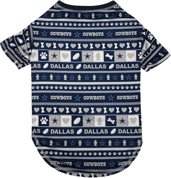 PET SHIRT for Dogs & Cats - NFL DALLAS COWBOYS Dog Ugly Tee Shirt, Large. - Cutest Pet Tee Shirt for the real sporty pup