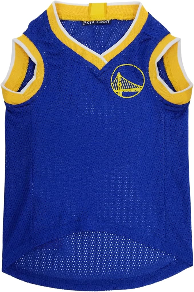 Pets First NBA GOLDEN STATE WARRIORS DOG Jersey, Medium - Tank Top Basketball Pet Jersey