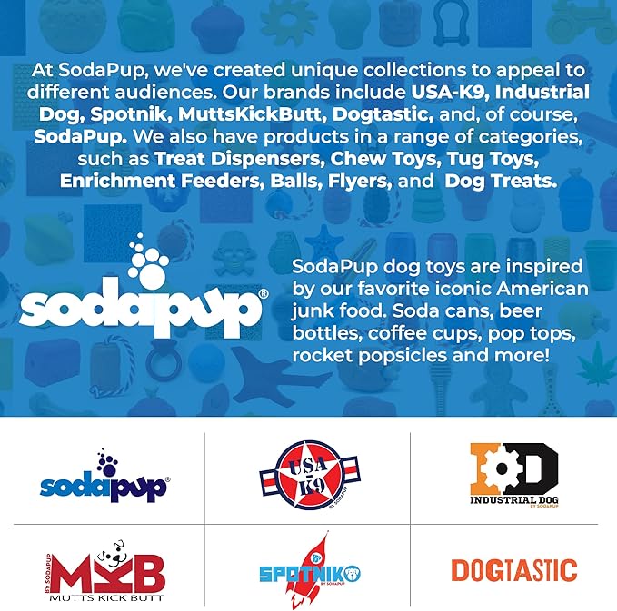 SodaPup Turtle – Durable Dog Chew Toy Made in USA from Non-Toxic, Pet Safe, Food Safe Nylon Material for Mental Stimulation, Clean Teeth, Fresh Breath, Problem Chewing, Calming Nerves & More