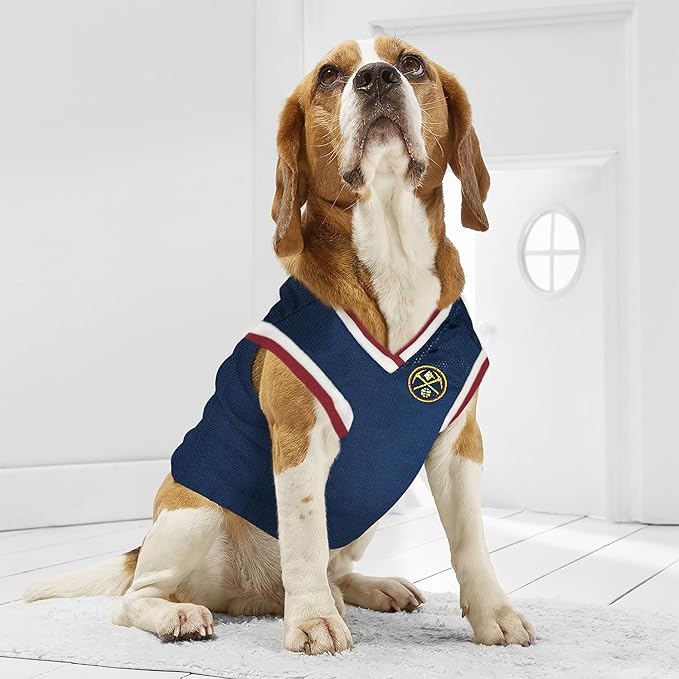 Pets First NBA Denver Nuggets Dog Jersey, X-Large - Tank Top Basketball Pet Jersey