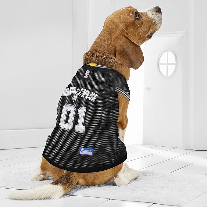 NBA SAN ANTONIO SPURS DOG Jersey, X-Large - Tank Top Basketball Pet Jersey