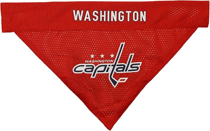 NHL WASHINGTON CAPITALS BANDANA for DOGS & CATS, Large/X-Large. - Cute & Stylish Bandana! The Perfect HOCKEY FAN Scarf Bandana, great for Birthdays or any Party!
