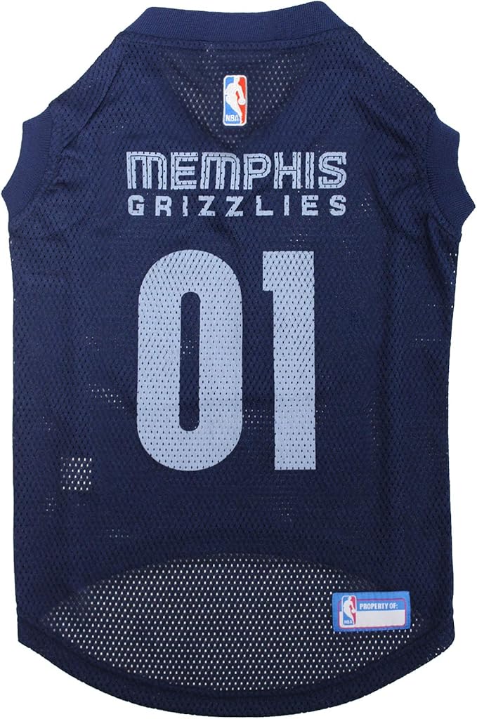 Pets First NBA MEMPHIS GRIZZLIES DOG Jersey, X-Small - Tank Top Basketball Pet Jersey