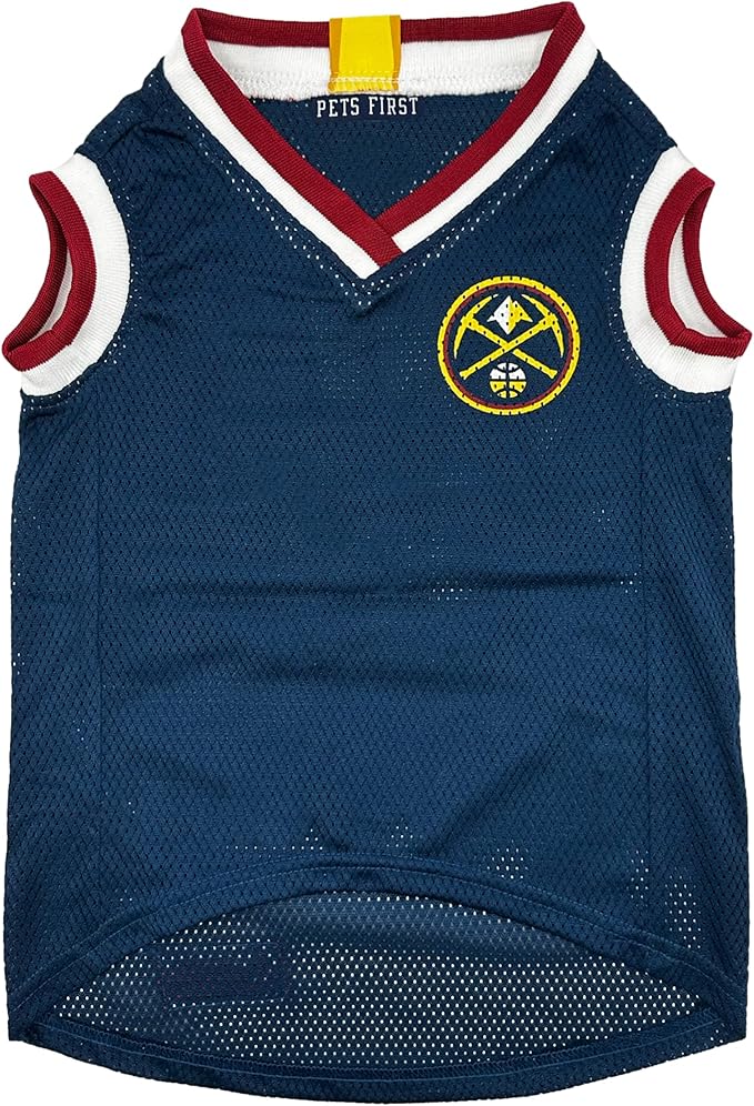 Pets First NBA Denver Nuggets Dog Jersey, X-Large - Tank Top Basketball Pet Jersey