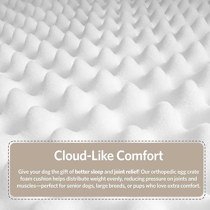 MidWest Homes for Pets Orthoperdic Egg-Crate Nesting Pet Bed w/ Teflon Fabric Protector, XS Brown