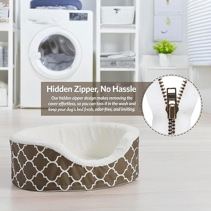 MidWest Homes for Pets Orthoperdic Egg-Crate Nesting Pet Bed w/ Teflon Fabric Protector, XS Brown
