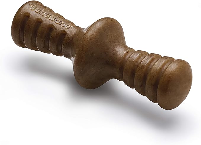 Benebone Zaggler Rolling Dog Chew Toy for Aggressive Chewers, Real Bacon, Made in USA, Small