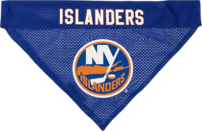 NHL NEW YORK ISLANDERS BANDANA for DOGS & CATS, Small/Medium. - Cute & Stylish Bandana! The Perfect HOCKEY FAN Scarf Bandana, great for Birthdays or any Party!