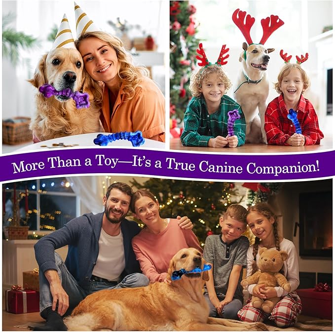 Indestructible Dog Toys for Aggressive Chewers Large Breed, 2 Pack Heavy Duty Nylon Chew-Proof Toys, Durable Tough Large Dog Bones to Keep Them Busy, Tough Dog Toys for Aggressive Chewers