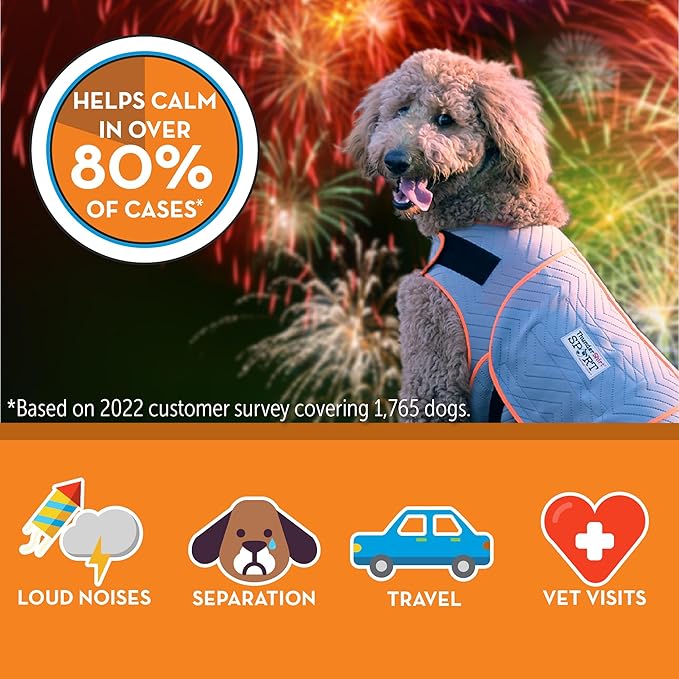 ThunderShirt for Dogs, Small, Platinum Sport - Dog Anxiety Relief Calming Vest