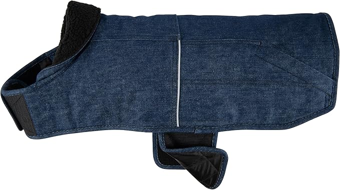 Carhartt Firm Duck Insulated Dog Chore Coat, Durable Weather Resistant Jacket for Cold and Windy Conditions, PFAS Free (Denim), Medium