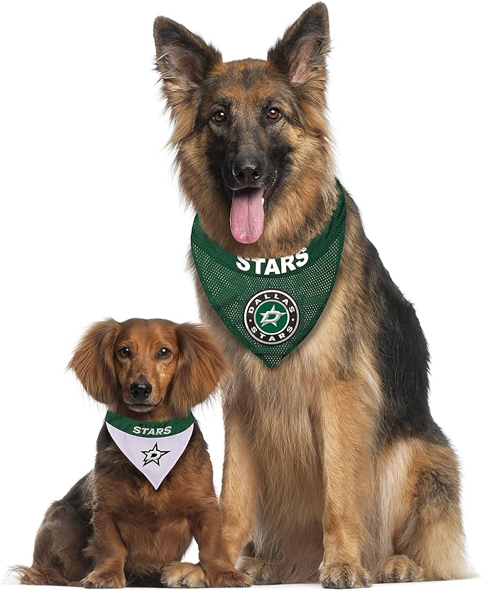 NHL DALLAS STARS BANDANA for DOGS & CATS, Small/Medium. - Cute & Stylish Bandana! The Perfect HOCKEY FAN Scarf Bandana, great for Birthdays or any Party!