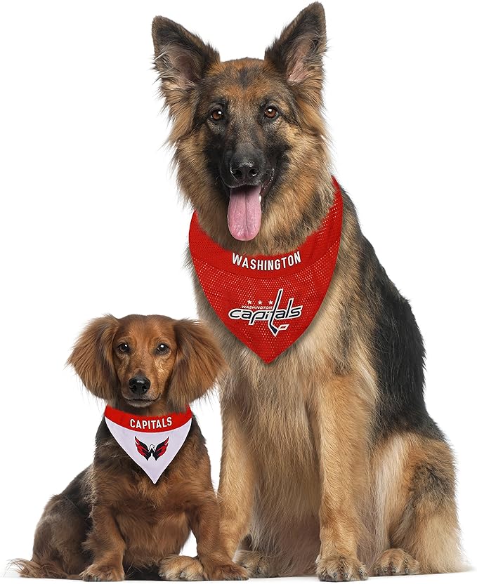 NHL WASHINGTON CAPITALS BANDANA for DOGS & CATS, Large/X-Large. - Cute & Stylish Bandana! The Perfect HOCKEY FAN Scarf Bandana, great for Birthdays or any Party!