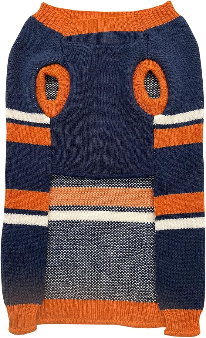 Pets First NCAA Auburn Tigers Dog Sweater, Size Small. Warm and Cozy Knit Pet Sweater with NCAA Team Logo, Best Puppy Sweater for Large and Small Dogs, Team Color (AU-4179-SM)