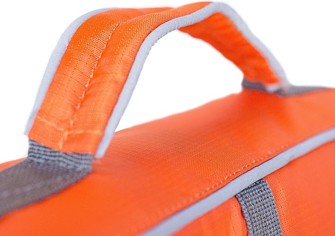 Outward Hound Granby Splash Dog Life Jacket, High-Buoyancy Dog Life Vest for Swimming, Boating, and Water Safety, XS, Orange