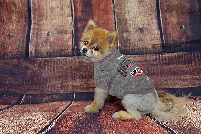 Pets First Collegiate OHIO STATE BUCKEYES Dog T-Shirt, Small. - Licensed Shirt for Pets Team Colored with Team Logos.- Premium Stretchable Materials for the Comfrot of your Dog & Cat.