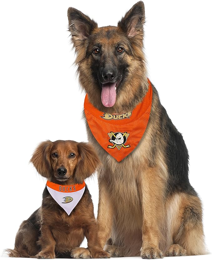 NHL ANAHEIM DUCKS BANDANA for DOGS & CATS. - Cute & Stylish Bandana! The Perfect HOCKEY FAN Scarf Bandana, great for Birthdays or any Party!