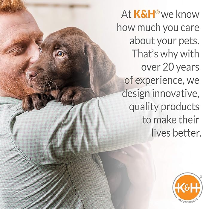 K&H Pet Products Self-Warming Dog Crate Pad, Large Self Heated Dog & Cat Bed Mat, Portable, Machine Washable, No Electric Needed, Adjustable Fit, Non-Slip Bottom - Large 37 X 25in Gray