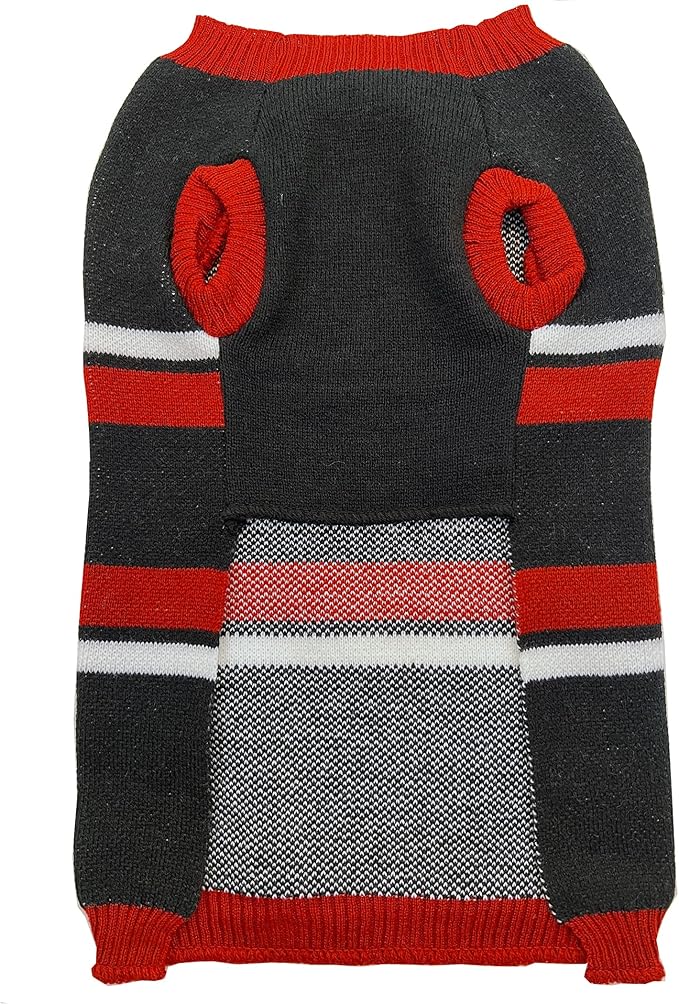 NFL San Francisco 49ers Dog Sweater, Size Large. Warm and Cozy Knit Pet Sweater with NFL Team Logo, Best Puppy Sweater for Large and Small Dogs