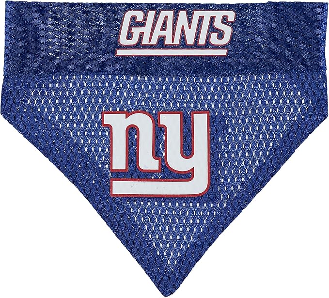 Pets First NFL DOG BANDANA - NEW YORK GIANTS REVERSIBLE PET BANDANA. 2 Sided Sports Bandana with a PREMIUM Embroidery TEAM LOGO, Large/X-Large. - 2 Sizes & 32 NFL Teams available