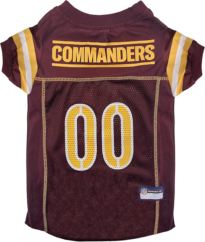 Pets First NFL Washington Commanders Dog Jersey, Size X-Large. Best Football Jersey Costume for Dogs & Cats. Licensed Jersey Shirt