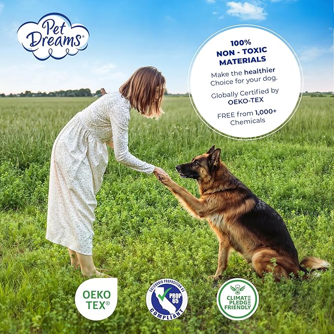 Pet Dreams Dog Crate Pad - Washable Kennel Mat, Crate Pads for Dog Cages, Non-Toxic, Flat Indoor Cat Bed, Fits iCrate 18, 24, 30, 36, 42, 48 Inches (Ivory, Small, 24")