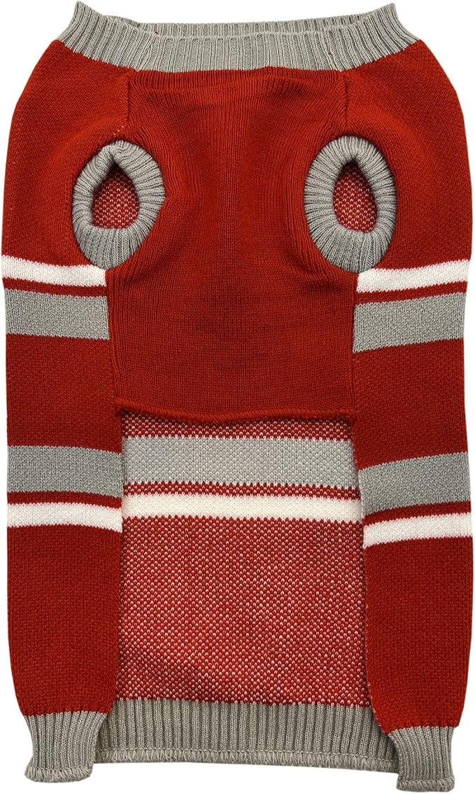 NCAA Alabama Crimson Tide Dog Sweater, Size Extra Large. Warm and Cozy Knit Pet Sweater with NCAA Team Logo, Best Puppy Sweater for Large and Small Dogs