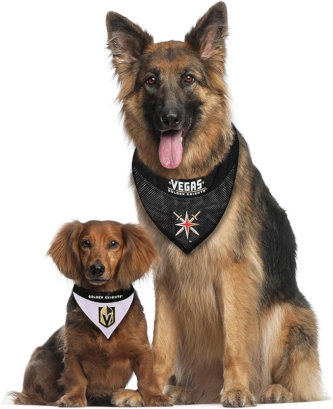 NHL LAS VEGAS GOLDEN KNIGHTS BANDANA for DOGS & CATS, Large/X-Large. - Cute & Stylish Bandana! The Perfect HOCKEY FAN Scarf Bandana, great for Birthdays or any Party!