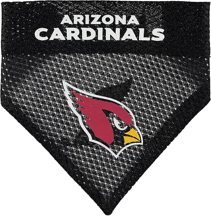 Pets First NFL DOG BANDANA - ARIZONA CARDINALS REVERSIBLE PET BANDANA. 2 Sided Sports Bandana with a PREMIUM Embroidery TEAM LOGO, Large/X-Large. - 2 Sizes & 32 NFL Teams available