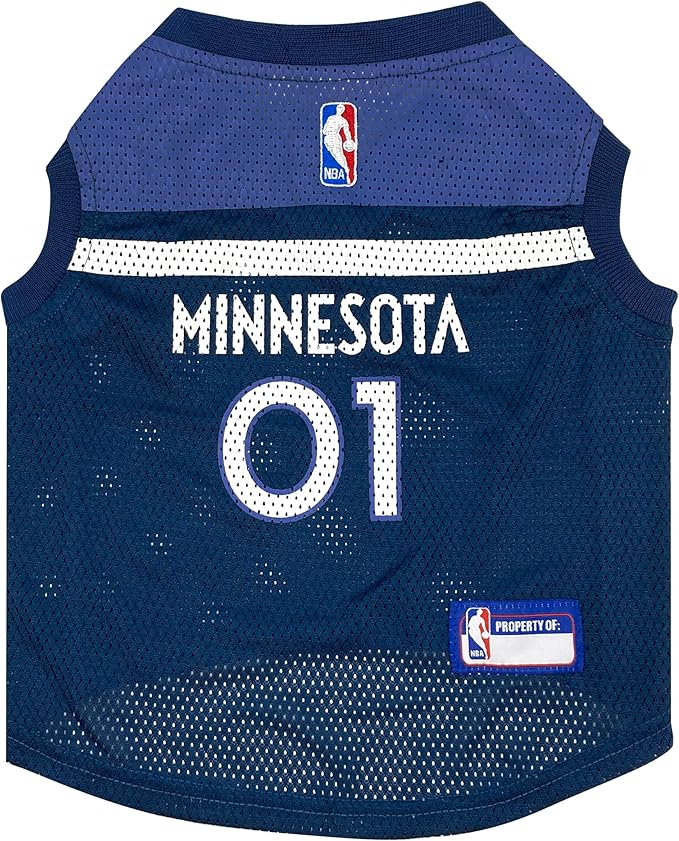 Pets First NBA Minnesota Timberwolves Dog Jersey, Small- Tank Top Basketball Pet Jersey