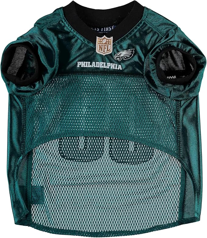 Pets First NFL Philadelphia Eagles Dog Jersey, Medium, Poly-mesh and Satin, Officially Licensed