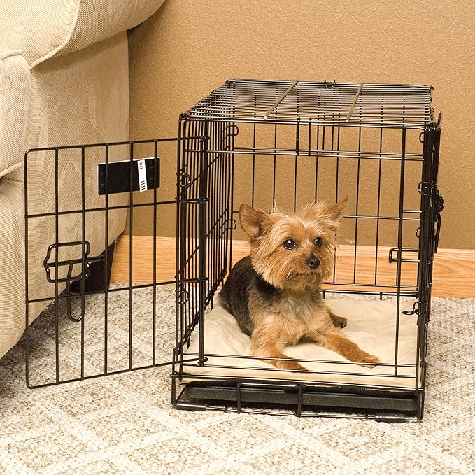 K&H Pet Products Self-Warming Crate Pad, Warming Dog Crate Bed, Machine Washable Dog Crate Mat, Tan X-Small 14 X 22 Inches