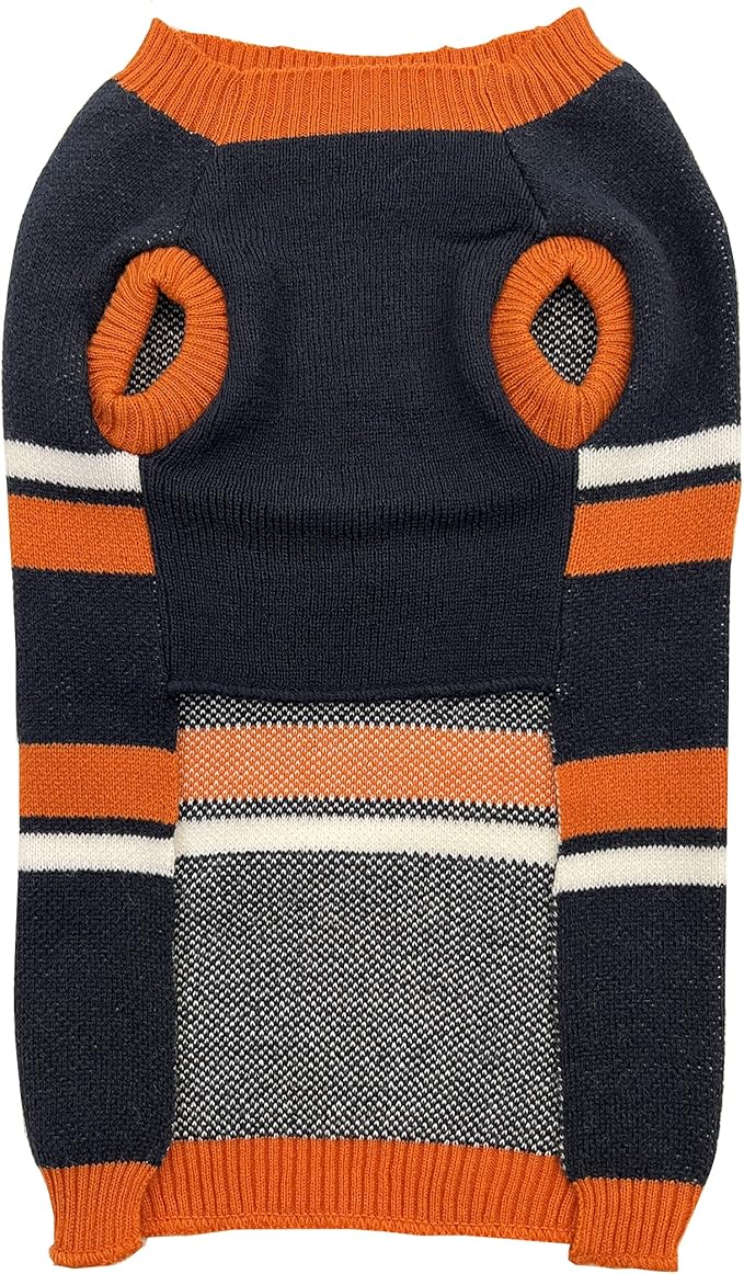 NFL Denver Broncos Dog Sweater, Size Medium. Warm and Cozy Knit Pet Sweater with NFL Team Logo, Best Puppy Sweater for Large and Small Dogs
