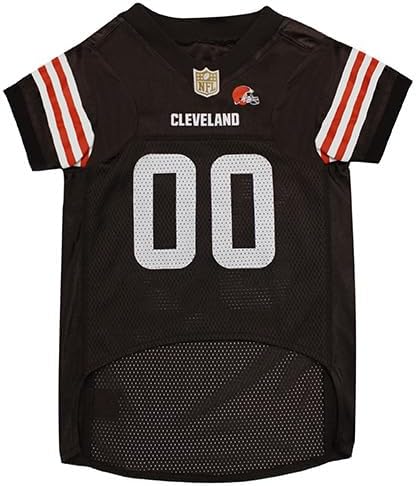 Pets First Cleveland Browns Dog Jersey, Size Large - Best Football Jersey Costume for Dogs & Cats