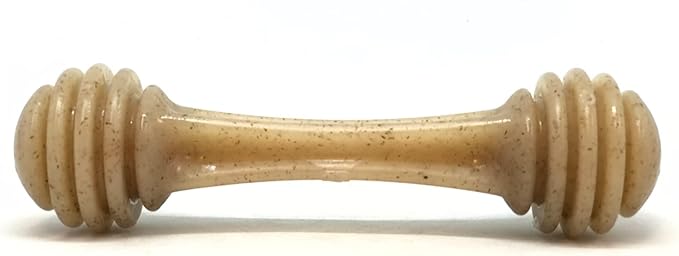 SodaPup Honey Bone – Durable Dog Chew Toy Made in USA from Non-Toxic, Pet Safe, Food Safe Nylon Material for Mental Stimulation, Clean Teeth, Fresh Breath, Problem Chewing, Calming Nerves, & More
