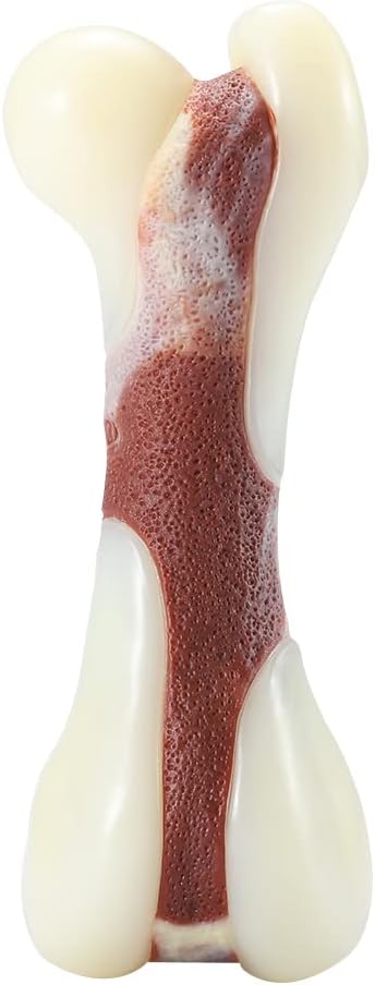 Tikaton Dog Chew Toys for Aggressive Chewers, Beef Flavor Durable Dog Teething Chew Toys Bones for Large/Medium/Small Puppies